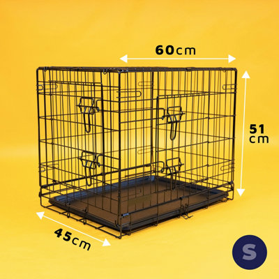 Dog Crate with Removable Tray - Small