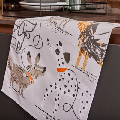 Dog Days Animal Print 100% Cotton Tea Towel - 3