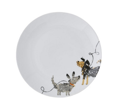 Dog Days Animal Print Porcelain Dinner Plate