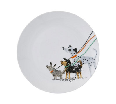Dog Days Animal Print Porcelain Side Plate