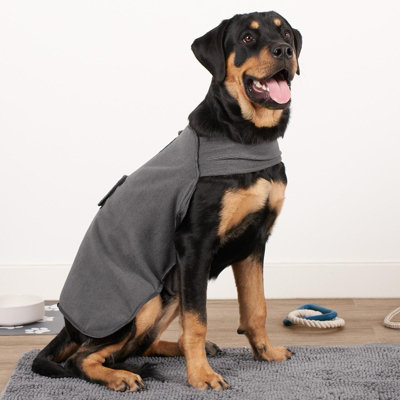 Dog Drying Towel Coat Microfibre Bathrobe Pet Super Absorbent, Charcoal - Small Price Comparisons | Compare The Build