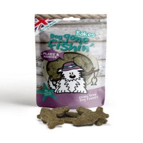 Dog Gone Fishin' Plaice And Haddock Bakes 75g (Pack of 6)