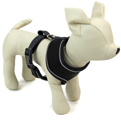 Dog Harness Puppy Pet Comfortable Mesh Breathable Adjustable Reflective Black S Price Comparisons | Compare The Build