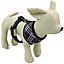Dog Harness Puppy Pet Comfortable Mesh Breathable Adjustable Reflective Black Tartan S