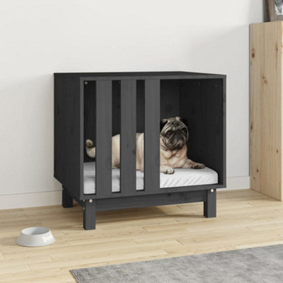 Dog House Grey 60x45x57 cm Solid Wood Pine