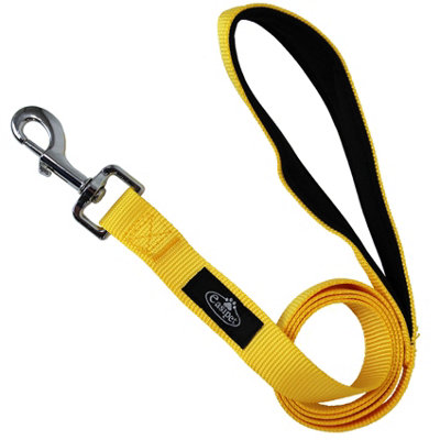 Dog Lead Neoprene Padded Waterproof Comfort Leash 4ft Neoprene Yellow