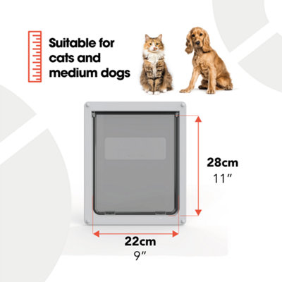 Dog Mate Medium Dog Door - White - 215W