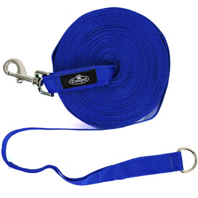 Dog Pet Puppy Training Lead Leash 50ft 15m Long Obedience Recall Blue