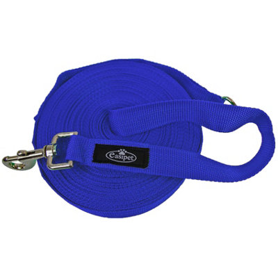 Dog Pet Puppy Training Lead Leash 50ft 15m Long Obedience Recall Blue