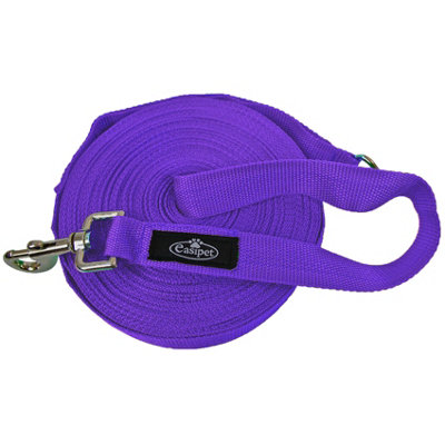 Dog Pet Puppy Training Lead Leash 50ft 15m Long Obedience Recall Purple