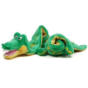 Dog Plush Toy Squeaky Chew Soft Play Fun Matz Gator Extra Large - Green