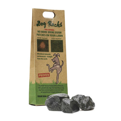 Dog Rocks Lawn Protection - Urine Neutraliser Natural Mineral Pebbles for Water Bowls to Prevent Pee Marks and Patches on Grass