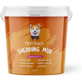 Dog Shedding Mud Wash Rich In Vitamins, Natural Detoxing Hydrating Nourishing Deshedding Hair Remover Moisturising Relief (2.5kg)