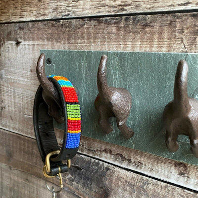 Dog Tail 4 Hooks Plaque for Keys and Pet Leads - 5