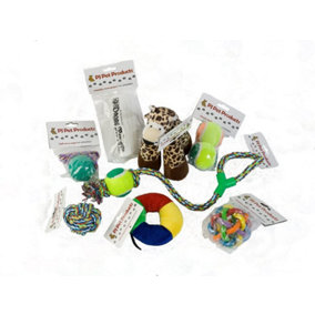 Dog Toy Value Activity Pack Plush Rope Balls 8 Toys Included Toys May Vary