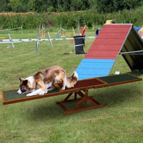 Dog Training Wooden Seesaw for Obedience Agility Exercise Sport Toy