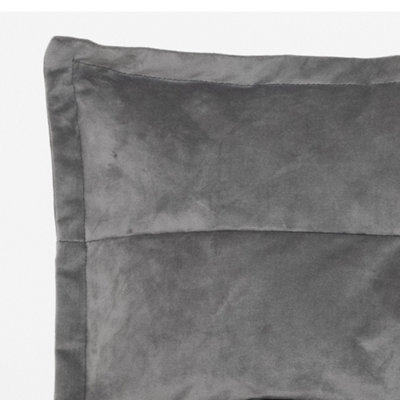 Dolce Velvet XL Bean Bag Sofa & Lounger Set Grey Bean Bag Chair