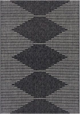 DOLLY In- & Outdoor Global Charcoal Area Rug 200 x 275 cm
