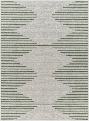 DOLLY In- & Outdoor Global Moss/Grey Area Rug 130 x 180 cm