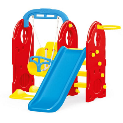 Dolu 4-In-1 Garden Kids Playground, Swing and Slide Set
