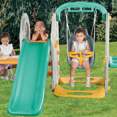 DOLU 7-In-1 Kids Garden Playground Set, Indoor & Outdoor Playground Set ...