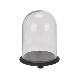 Dome Cloche - Glass - L26 x W26 x H35 cm - Black