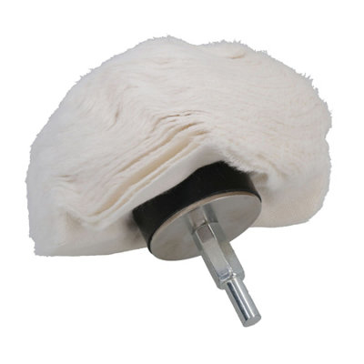 Dome Domed Final Finishing Polishing Mop 110mm Wide Soft Grade Cotton 1pk