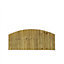 Dome Top Feather Edge Fence Panel (Pack of 3) Width: 6ft x Height: 2ft Vertical Closeboard Planks Fully Framed