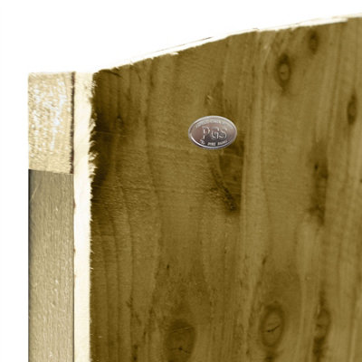 Dome Top Feather Edge Fence Panel (Pack of 3) Width: 6ft x Height: 3ft Vertical Closeboard Planks Fully Framed