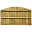 Dome Top Feather Edge Fence Panel (Pack of 3) Width: 6ft x Height: 3ft Vertical Closeboard Planks Fully Framed