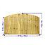 Dome Top Feather Edge Fence Panel (Pack of 3) Width: 6ft x Height: 3ft Vertical Closeboard Planks Fully Framed