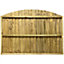 Dome Top Feather Edge Fence Panel (Pack of 3) Width: 6ft x Height: 4ft Vertical Closeboard Planks Fully Framed