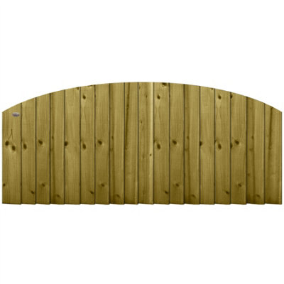 Dome Top Feather Edge Fence Panel (Pack of 4) Width: 6ft x Height: 2ft Vertical Closeboard Planks Fully Framed