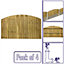 Dome Top Feather Edge Fence Panel (Pack of 4) Width: 6ft x Height: 3ft Vertical Closeboard Planks Fully Framed