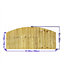 Dome Top Feather Edge Fence Panel (Pack of 5) Width: 6ft x Height: 2ft Vertical Closeboard Planks Fully Framed