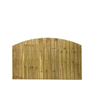 Dome Top Feather Edge Fence Panel (Pack of 5) Width: 6ft x Height: 3ft Vertical Closeboard Planks Fully Framed