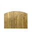 Dome Top Feather Edge Fence Panel (Pack of 5) Width: 6ft x Height: 4ft Vertical Closeboard Planks Fully Framed