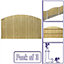 Dome Top Tongue & Groove Fence Panel (Pack of 3) Width: 6ft x Height: 3ft Vertical Interlocking Planks Fully Framed