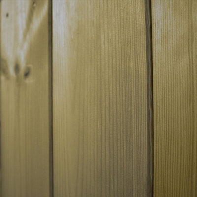 Dome Top Tongue & Groove Fence Panel (Pack of 4) Width: 6ft x Height: 3ft Vertical Interlocking Planks Fully Framed - 3