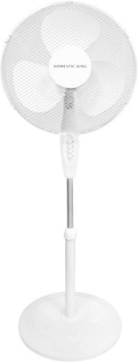 Domestic King 16 Inch Pedestal Fan White- DK18063 Price Comparisons | Compare The Build