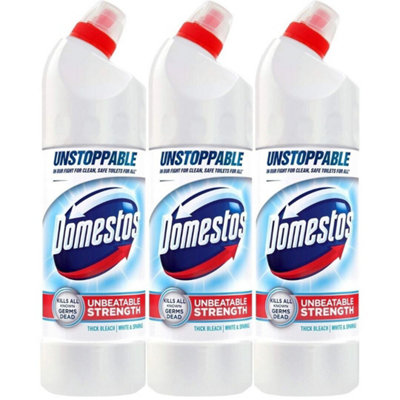 Domestos Bleach White And Sparkle 750 Pack Of 3 | DIY at B&Q