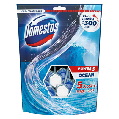 Domestos Power 5 Maxi Pack Toilet Rim Block Ocean