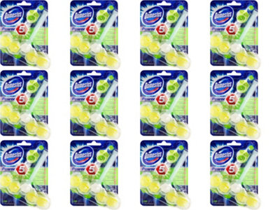 Domestos Power 5 Rim Block Lime 55 g (Pack of 12)