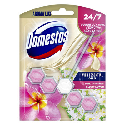 Domestos Toilet Rim Block Power Pink Jasmine & Elderflower 55GM