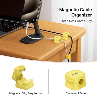 Organisateur De Cable Magnetique 8Pcs Organisateur Câble Magnetique Avec Auto-adhésifs, Clips Rangement Where To Donate Electronic Cables
