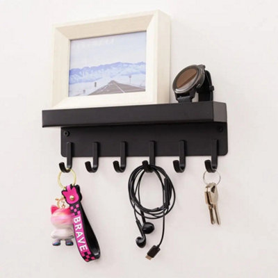 DOMIRA 6 Hooks Modern Key Holder Multifunctional Wall Key Rack for ...