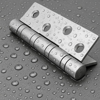 Design House 10-Pack 4” Satin Nickel Door Hinge Bearing – Steel Residential Hinges With 5/8” Radius Corners & Screws Included