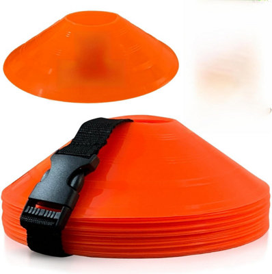 DOMTEK Footbal Cones Training for Kids Stackable Flat Disc Soccer Cones ...