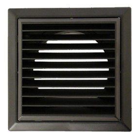 Domus F4904BK External Ventilation Grille with Insect Screen for 100 mm / 4 Inch Diameter Duct (Black)