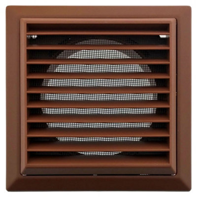 Domus F4904T External Ventilation Grille with Insect Screen 100 mm/4 Inch (Terracotta)